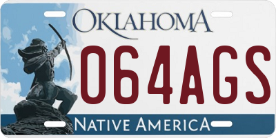 OK license plate 064AGS