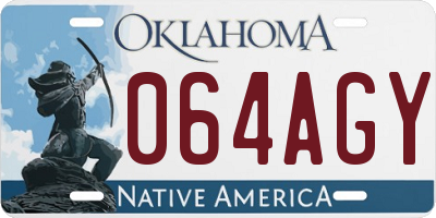 OK license plate 064AGY