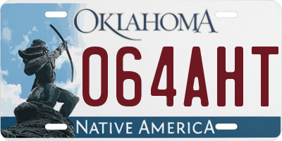 OK license plate 064AHT