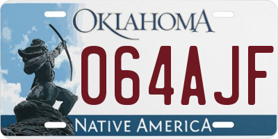 OK license plate 064AJF