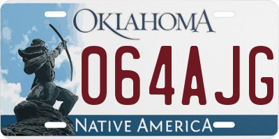 OK license plate 064AJG