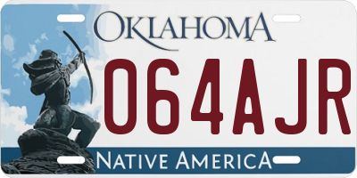 OK license plate 064AJR