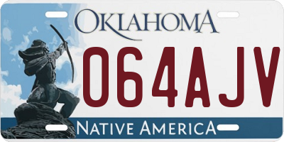 OK license plate 064AJV