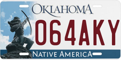 OK license plate 064AKY