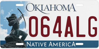 OK license plate 064ALG