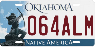 OK license plate 064ALM