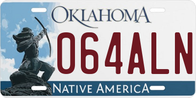 OK license plate 064ALN