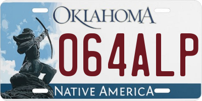 OK license plate 064ALP