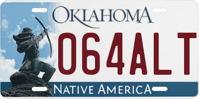 OK license plate 064ALT