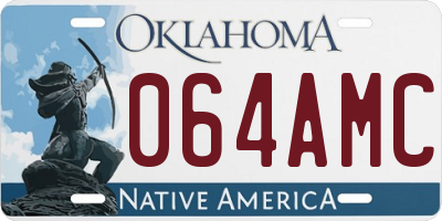 OK license plate 064AMC