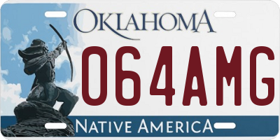OK license plate 064AMG
