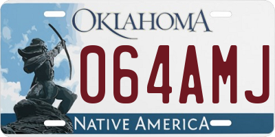 OK license plate 064AMJ