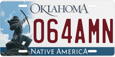 OK license plate 064AMN