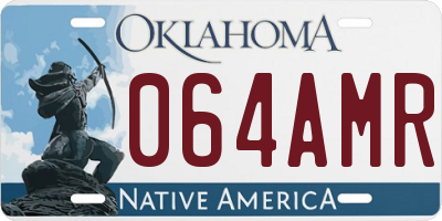 OK license plate 064AMR