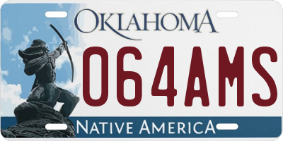 OK license plate 064AMS