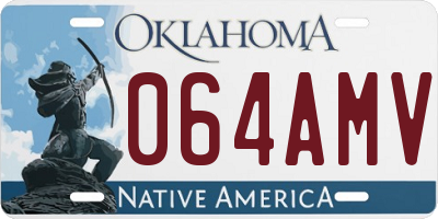 OK license plate 064AMV