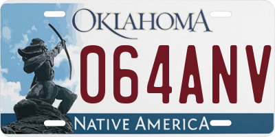 OK license plate 064ANV