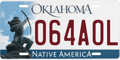 OK license plate 064AOL