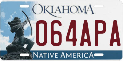 OK license plate 064APA