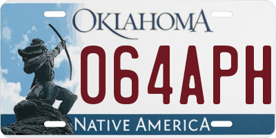 OK license plate 064APH