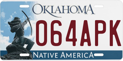 OK license plate 064APK