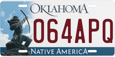 OK license plate 064APQ