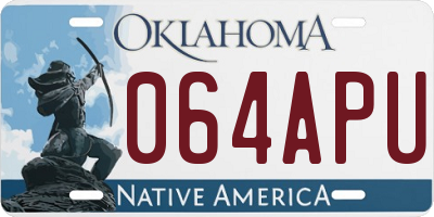 OK license plate 064APU