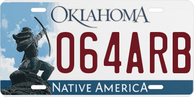 OK license plate 064ARB