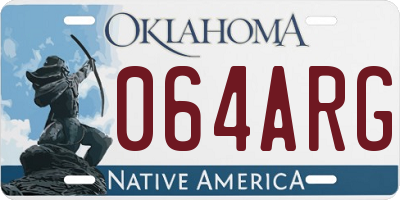 OK license plate 064ARG