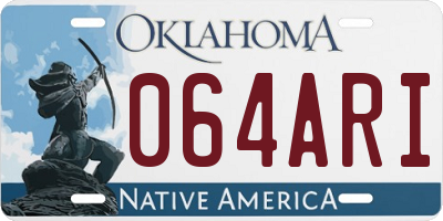 OK license plate 064ARI
