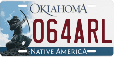 OK license plate 064ARL