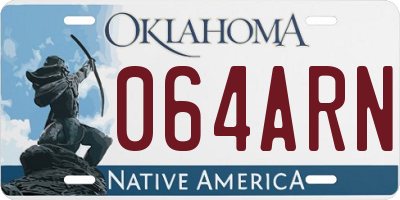 OK license plate 064ARN