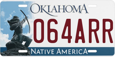 OK license plate 064ARR