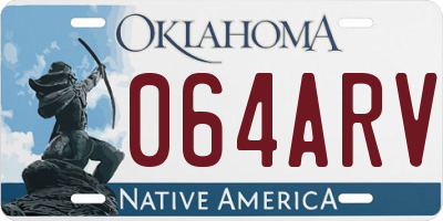 OK license plate 064ARV