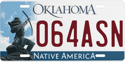 OK license plate 064ASN