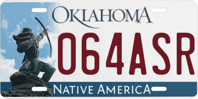 OK license plate 064ASR