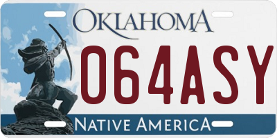 OK license plate 064ASY