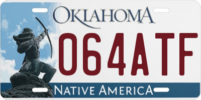 OK license plate 064ATF