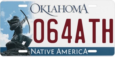 OK license plate 064ATH