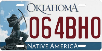 OK license plate 064BHO