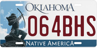 OK license plate 064BHS