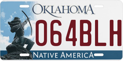 OK license plate 064BLH