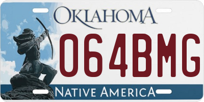 OK license plate 064BMG