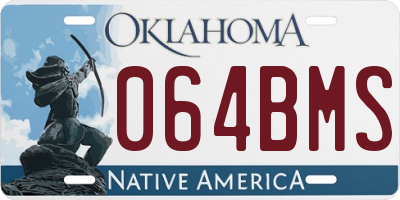 OK license plate 064BMS