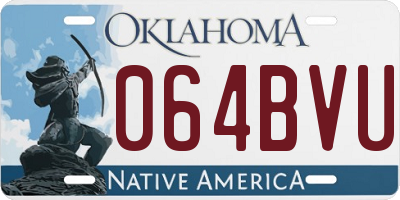 OK license plate 064BVU