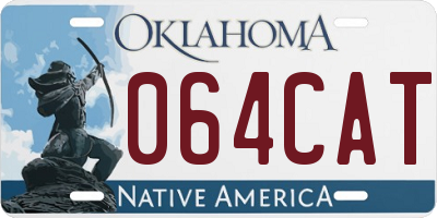 OK license plate 064CAT