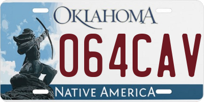 OK license plate 064CAV