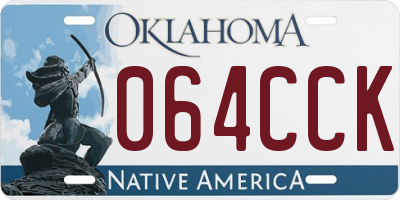 OK license plate 064CCK