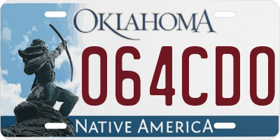 OK license plate 064CDO