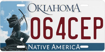 OK license plate 064CEP